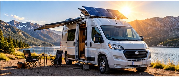 Solar-powered recreational vehicle
